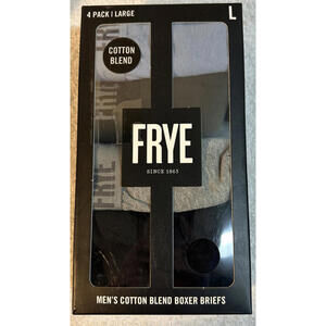 FRYE Cotton Blend Boxer Briefs  4 Pack  NWT Large  Black, Blue & Gray Colors
